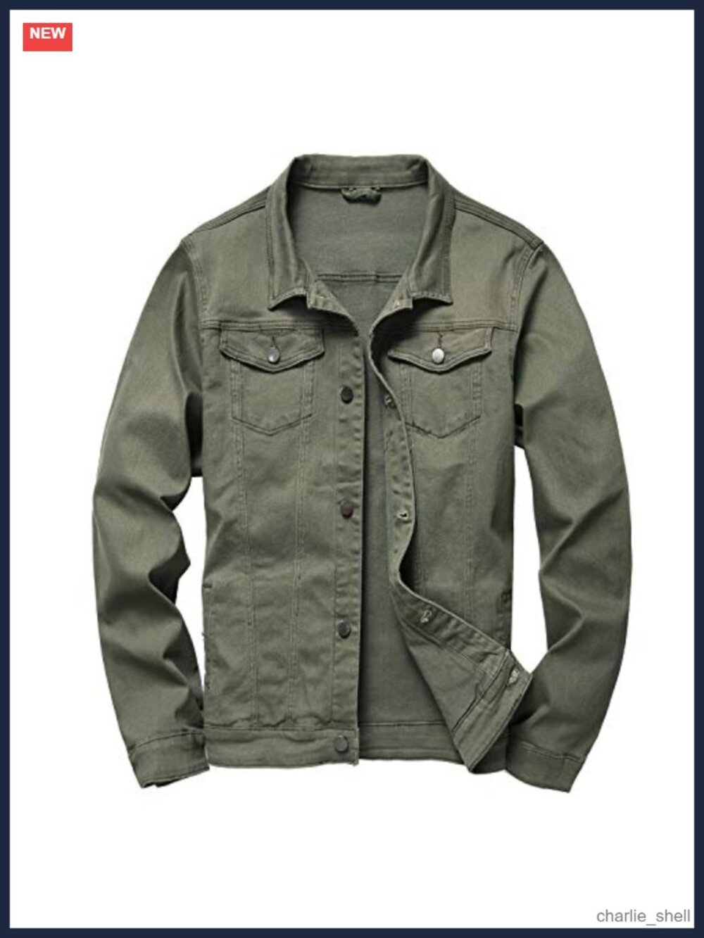 Men's Ripped Denim Jacket Slim Fit Jean Jacket Button Front Trucker